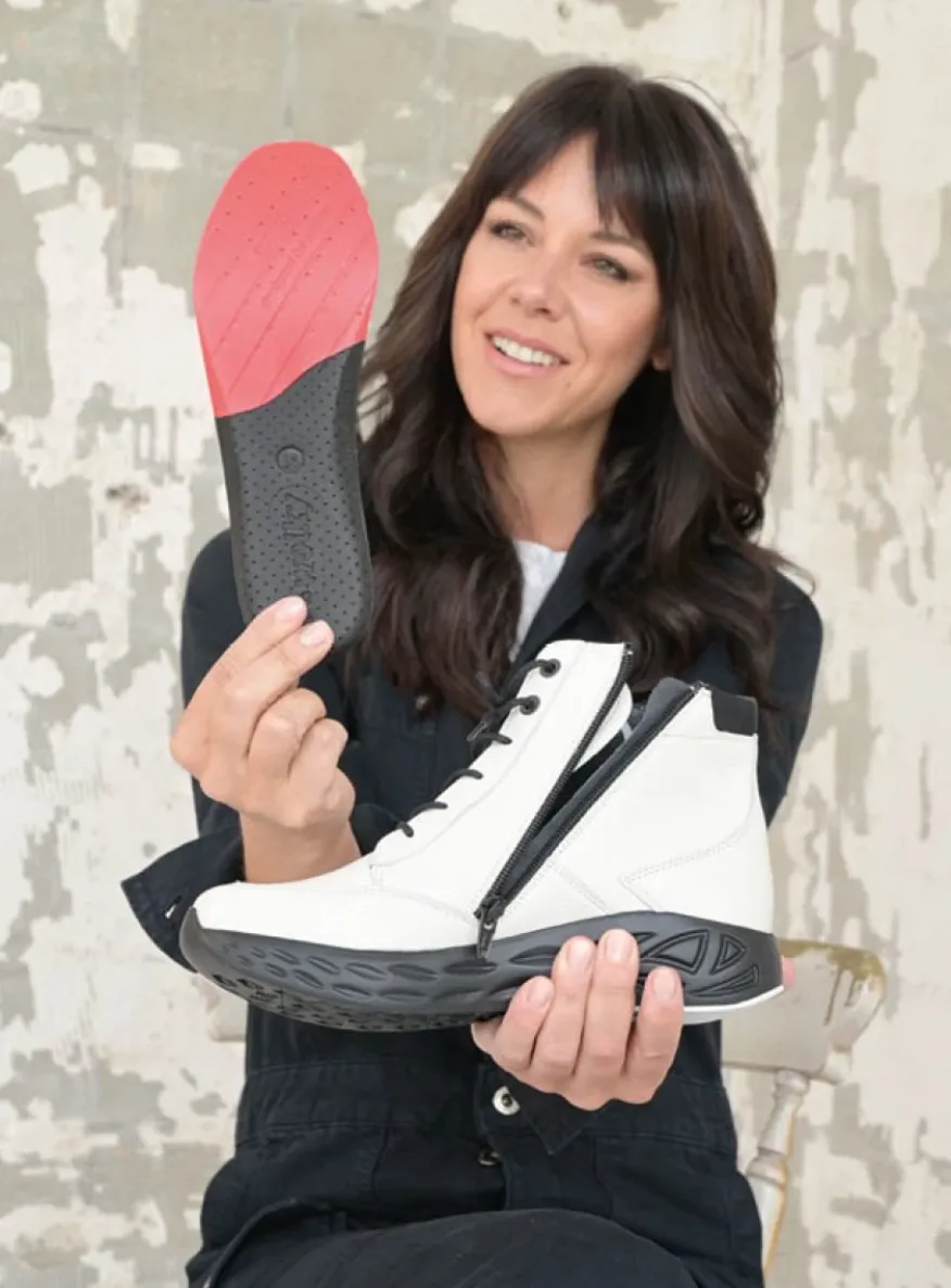 Leap - wit combi leer