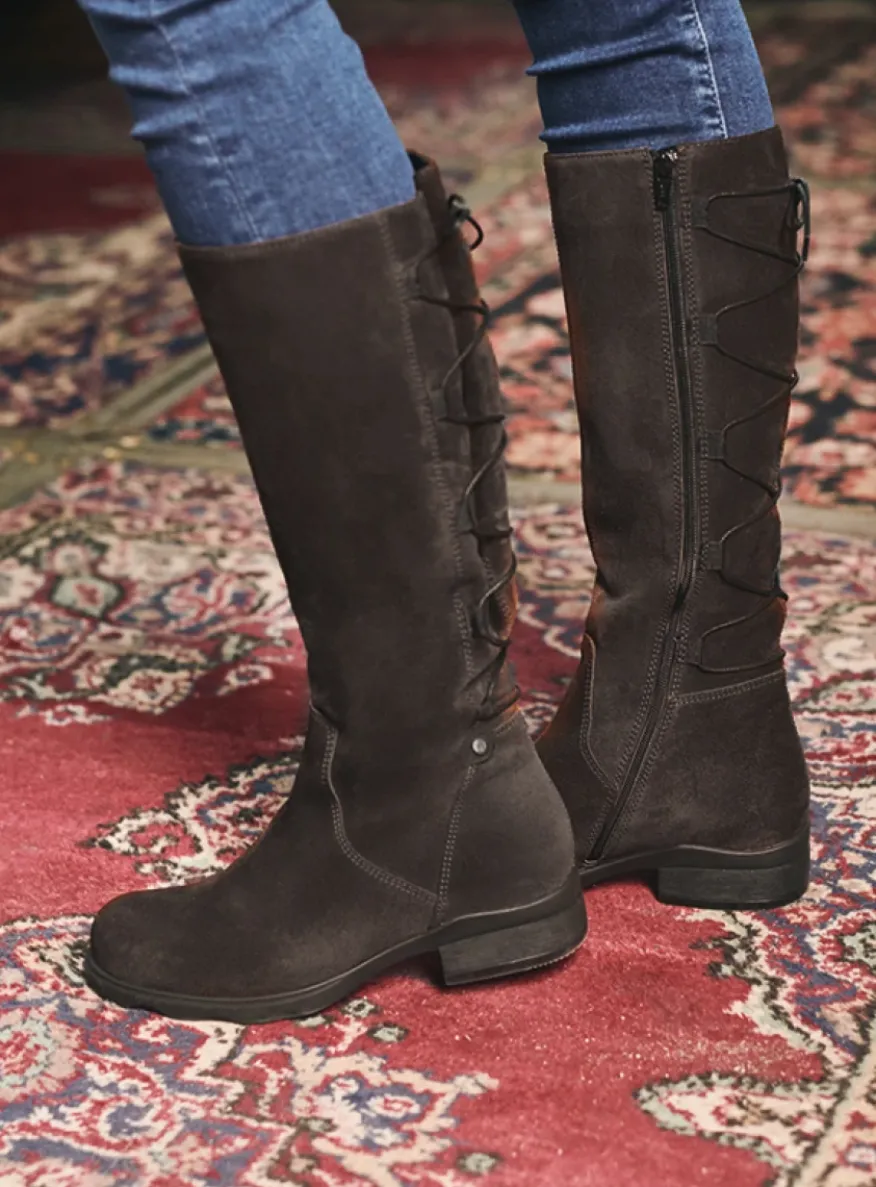 Longview - donkerbruin suede