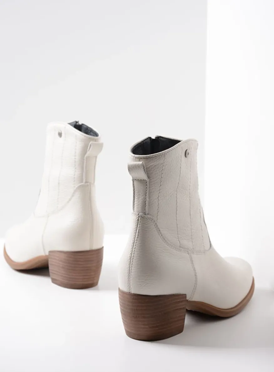 Lubbock - creme wit leer