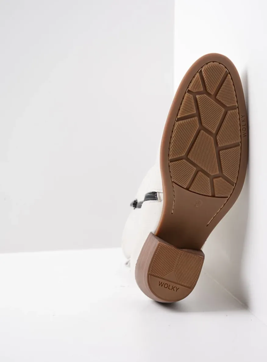 Lubbock - creme wit leer