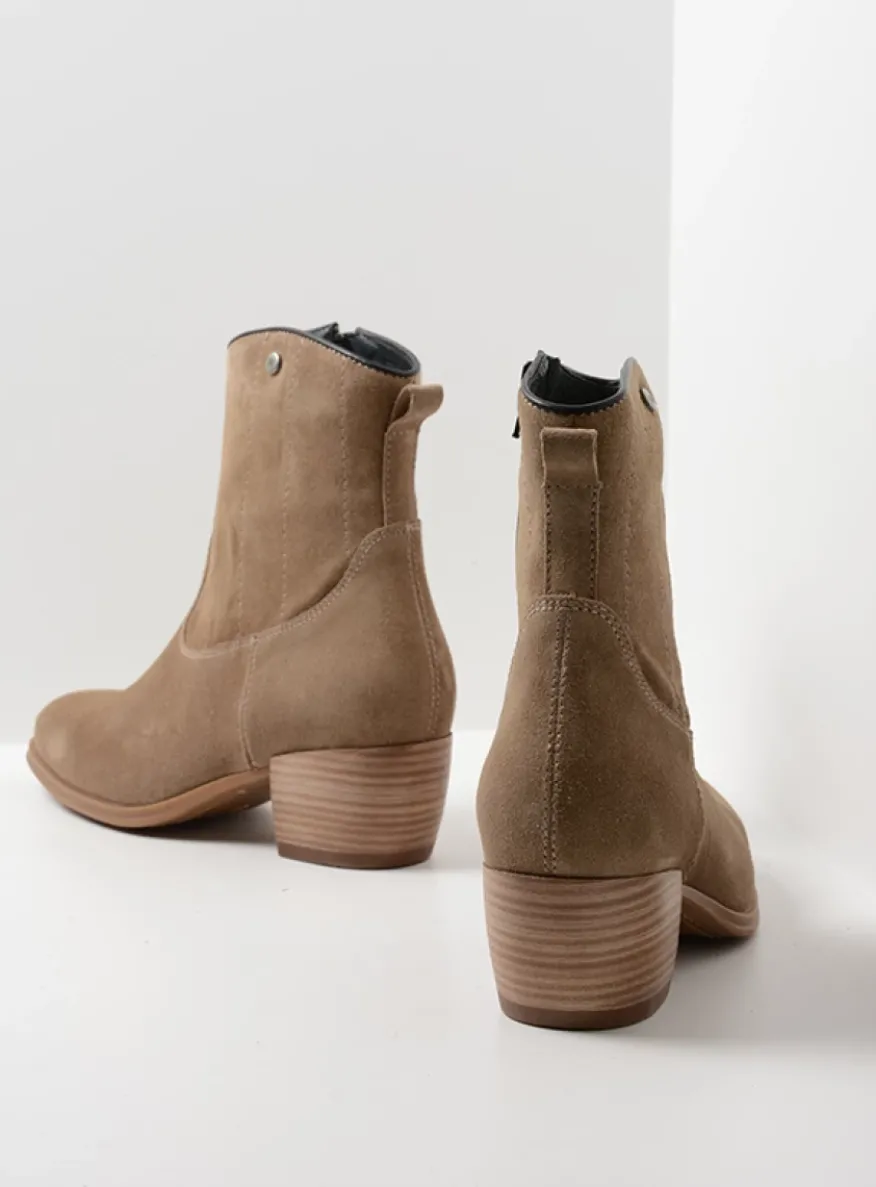 Lubbock - taupe zomer suede