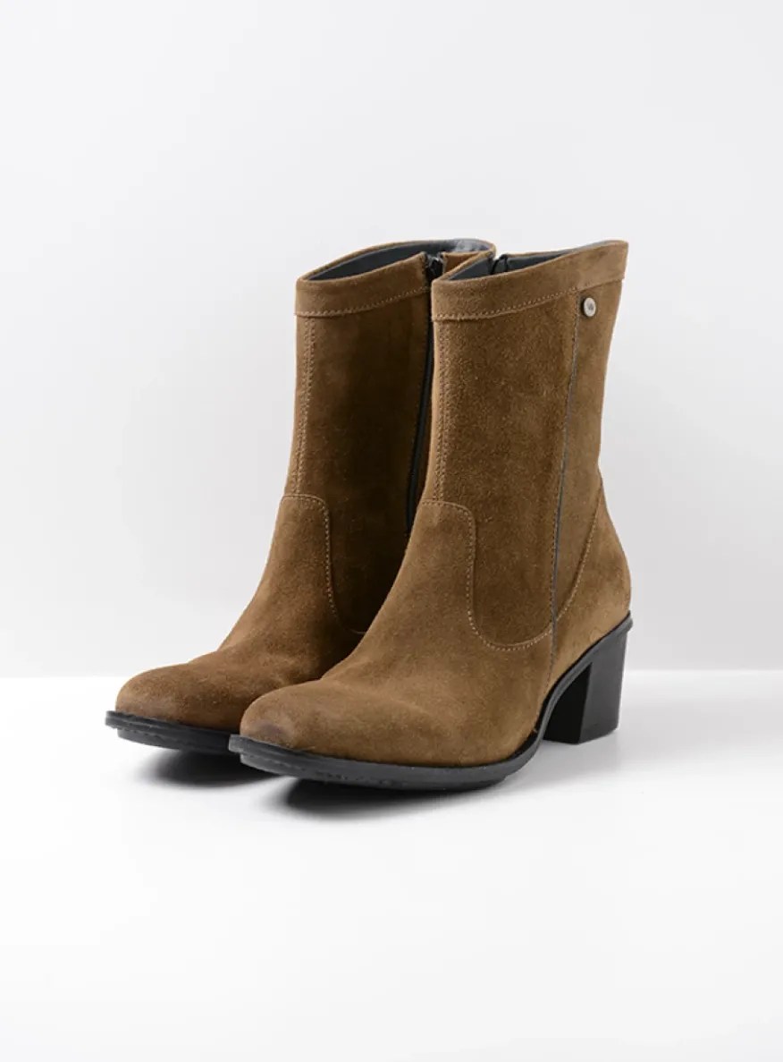 Mallow - donker taupe suede