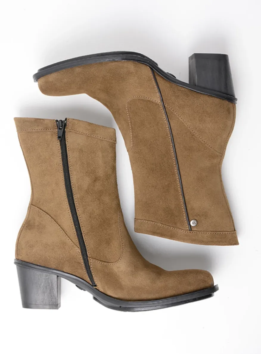 Mallow - donker taupe suede