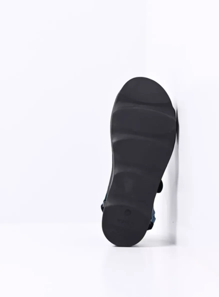 Medusa - blauw effectleer