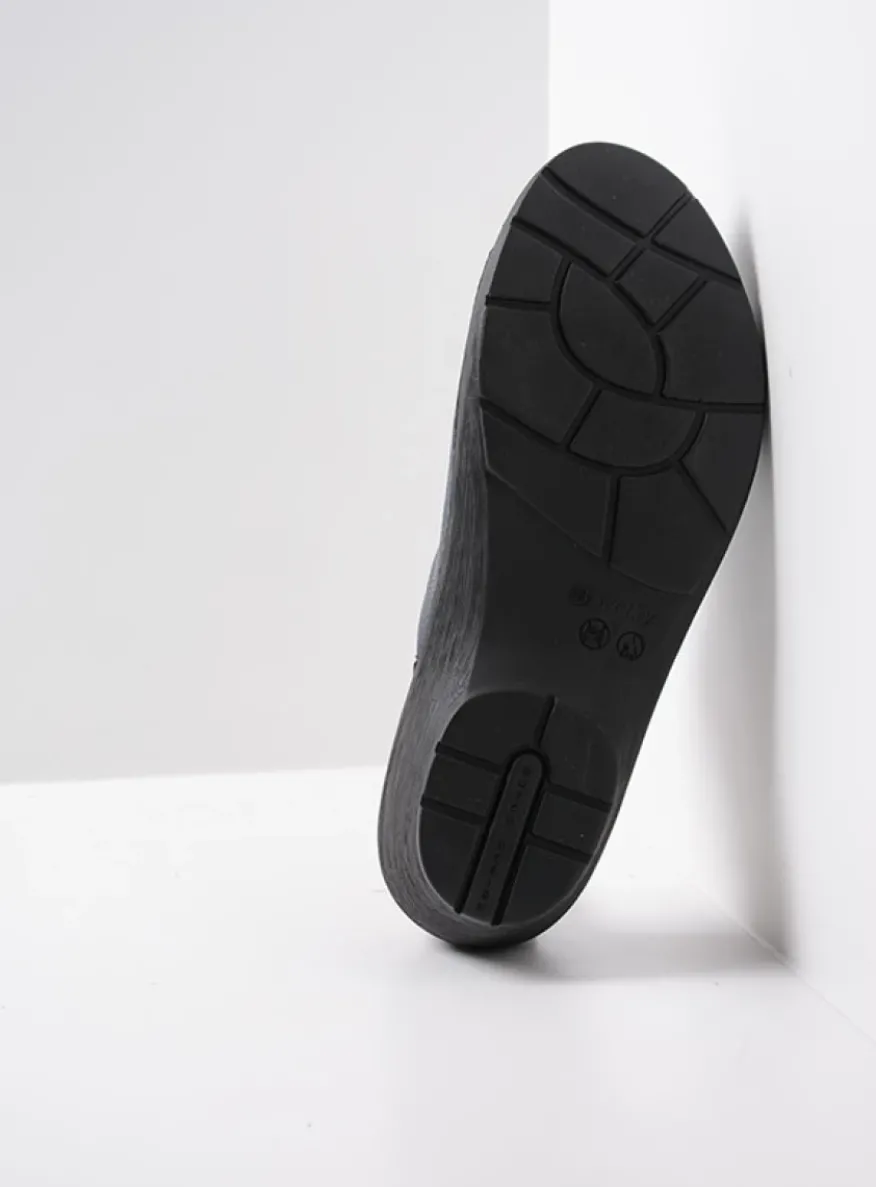 Multi Clog - blauw leer