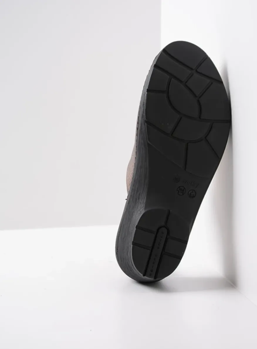 Multi Clog - brons leer