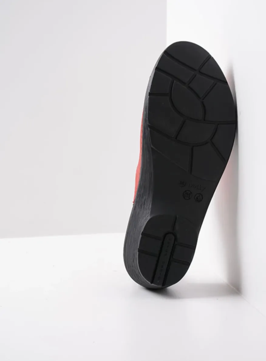 Multi Clog - rood leer