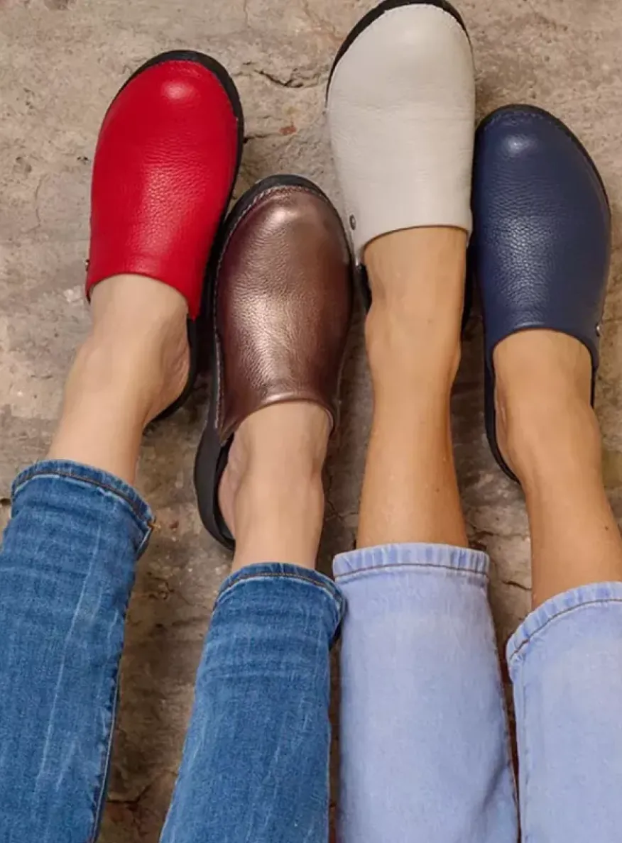 Multi Clog - rood leer