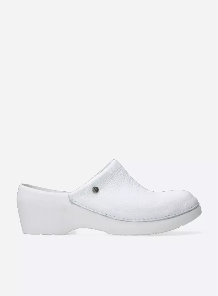 Multi Clog - wit leer