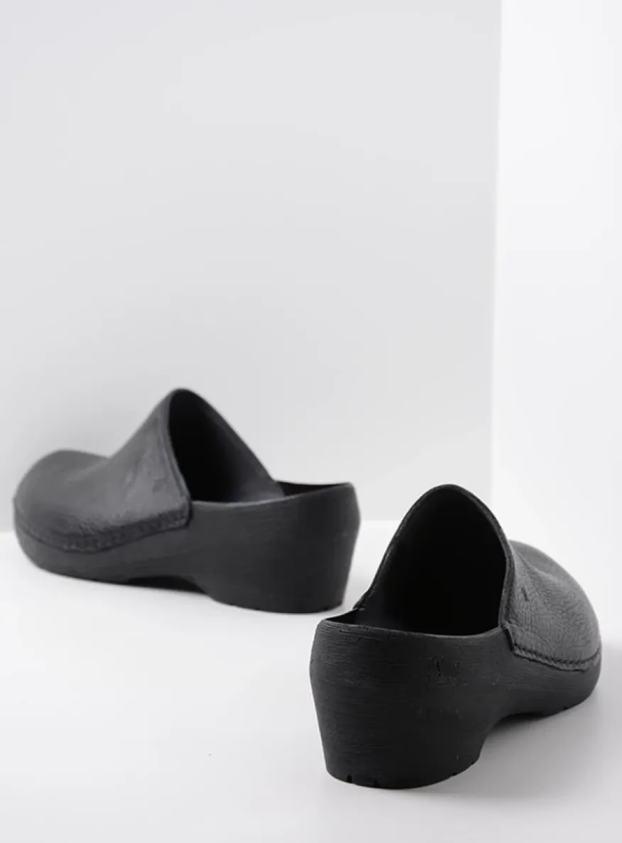 Multi Clog - zwart leer