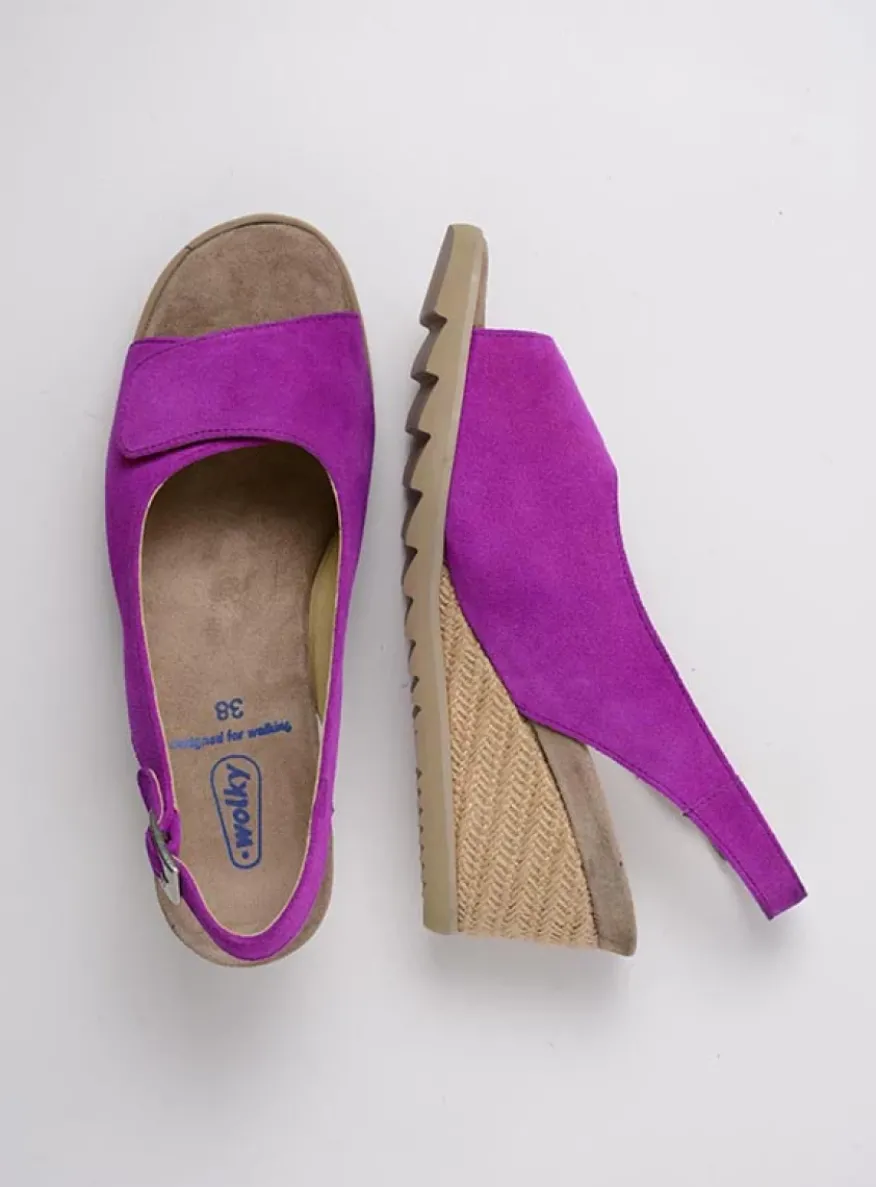 Murcia - fuchsia suede