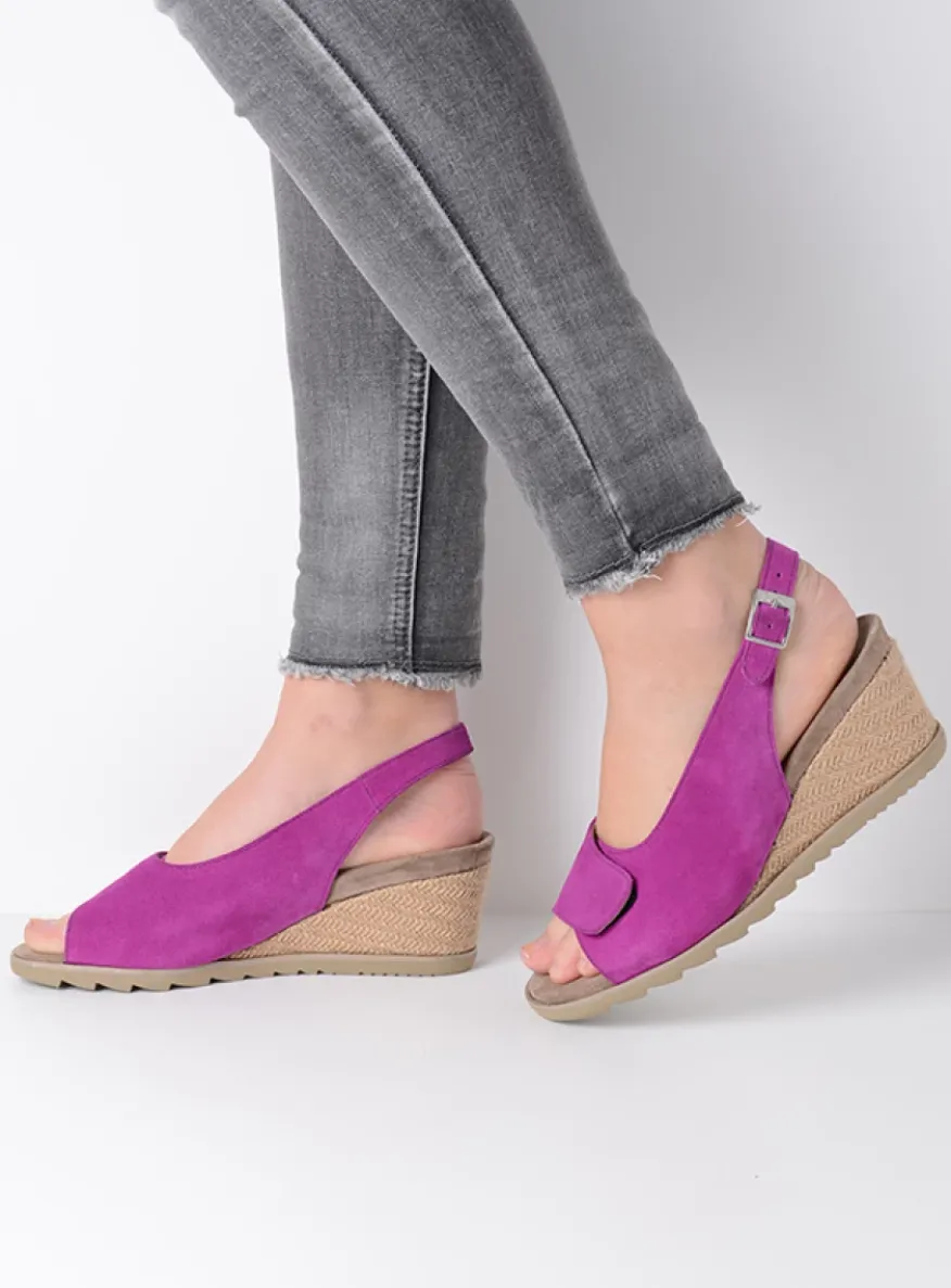 Murcia - fuchsia suede