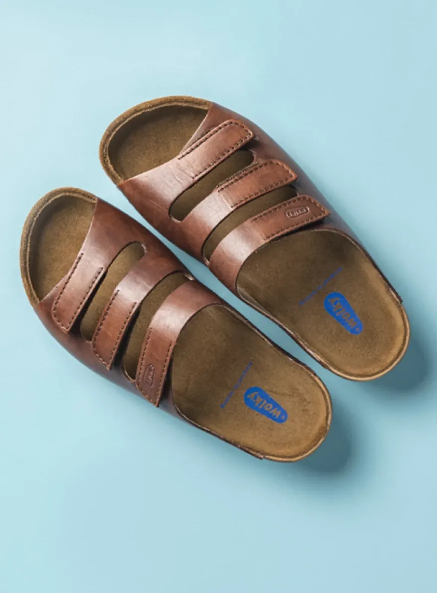 Nomad - cognac geolied leer