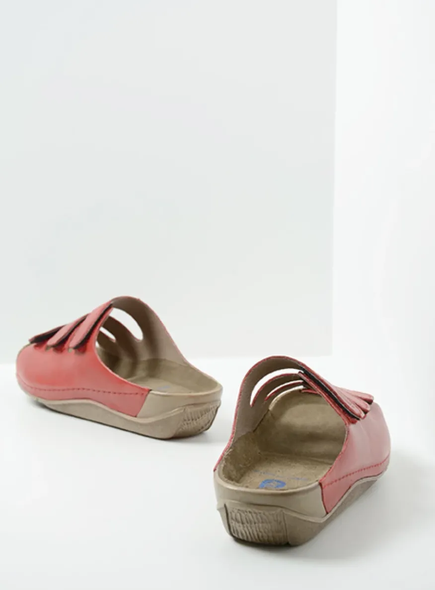 Nomad - rood geolied leer