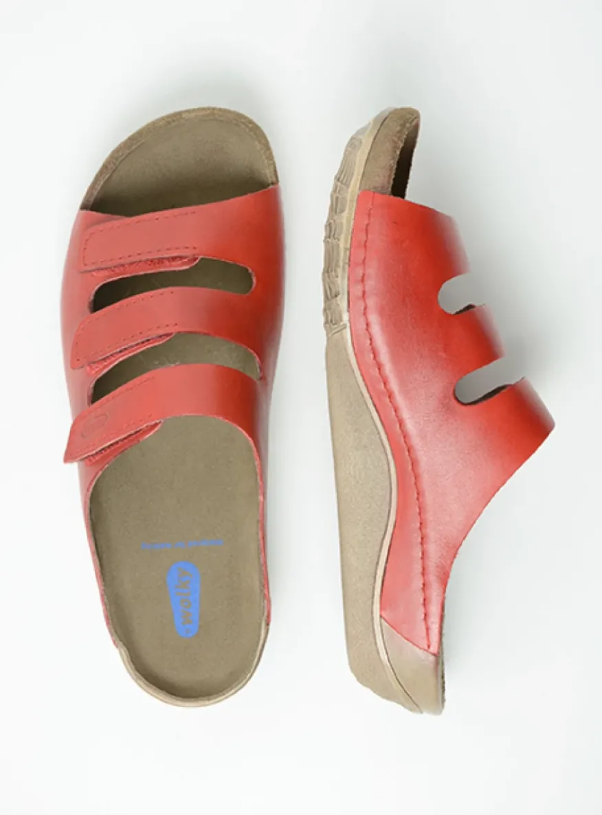 Nomad - rood geolied leer