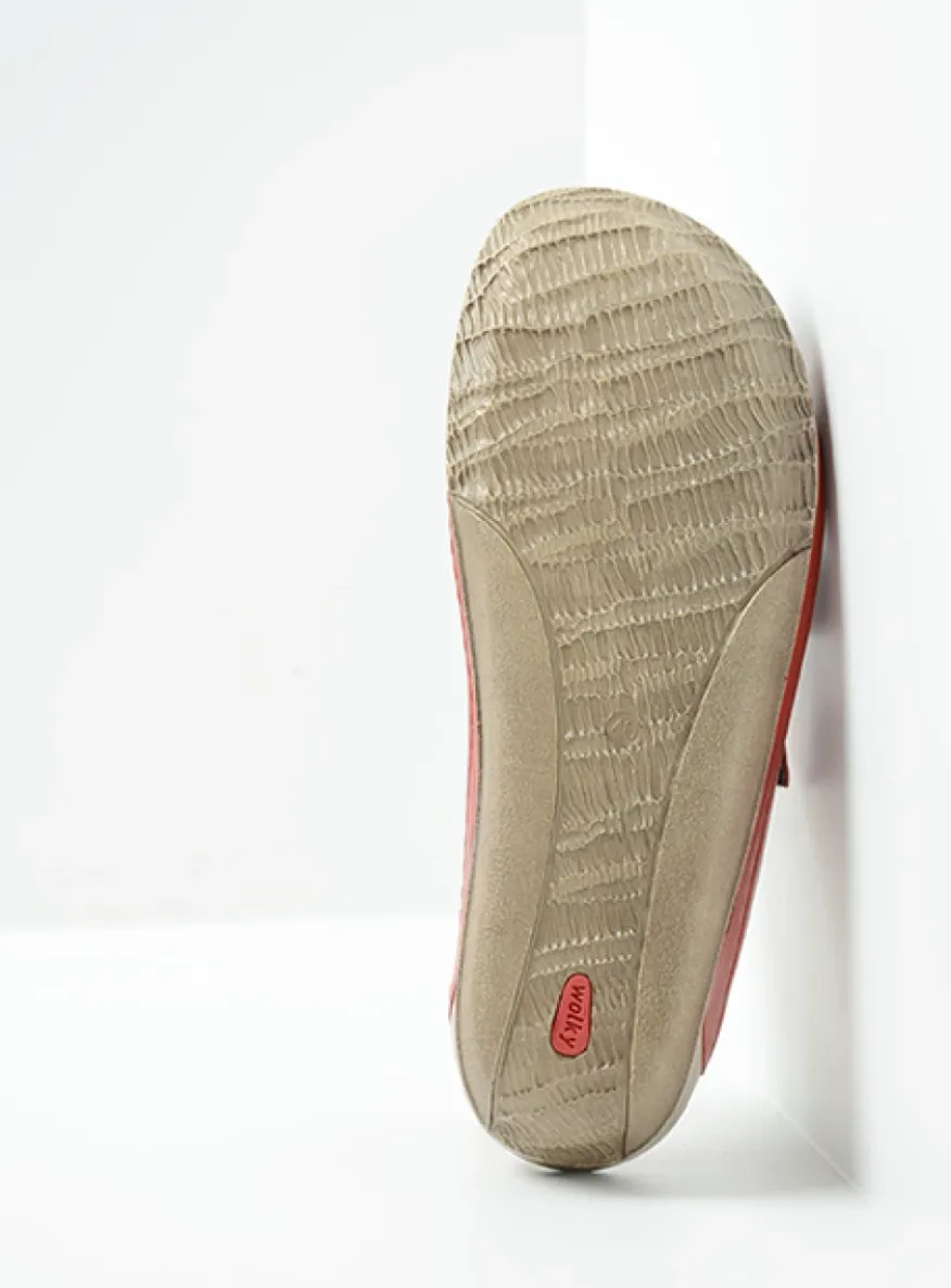 Nomad - rood geolied leer