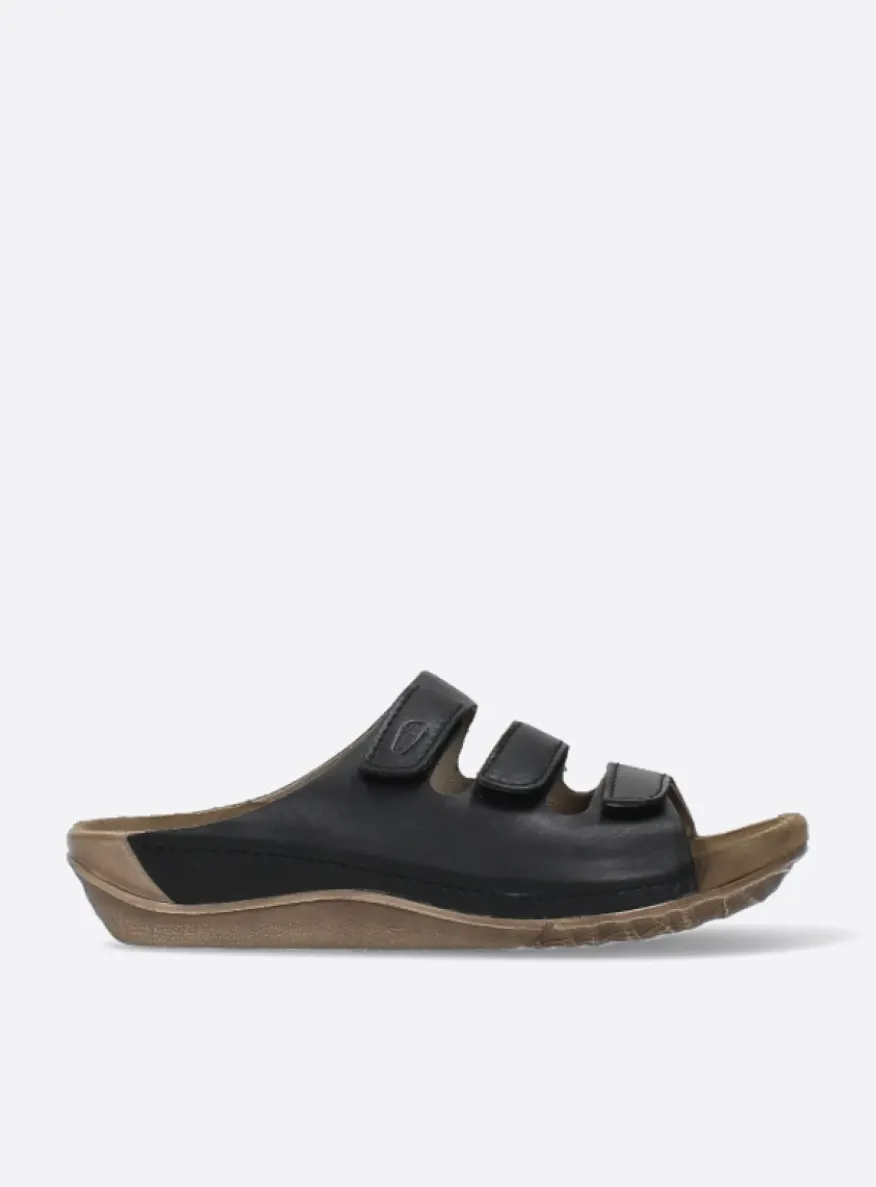 Nomad - zwart geolied leer