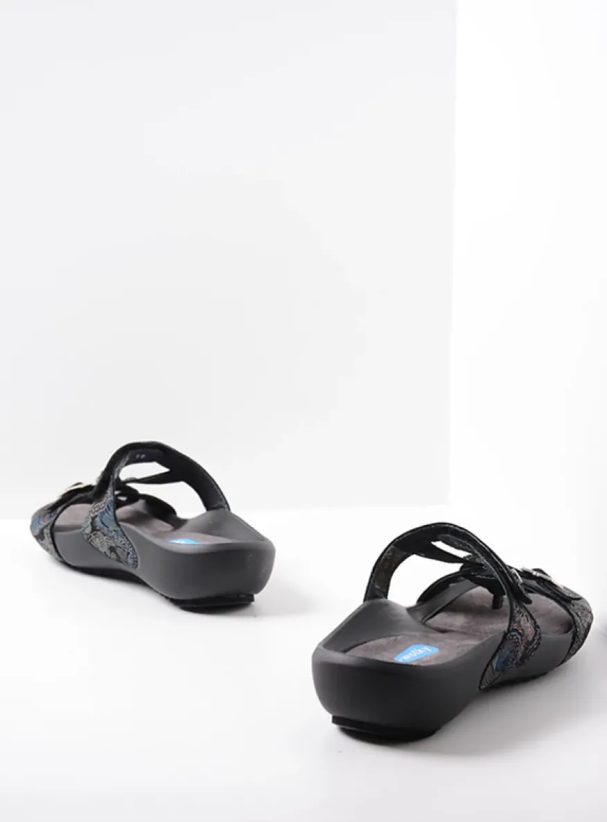 O'Connor - zwart/blauw suede