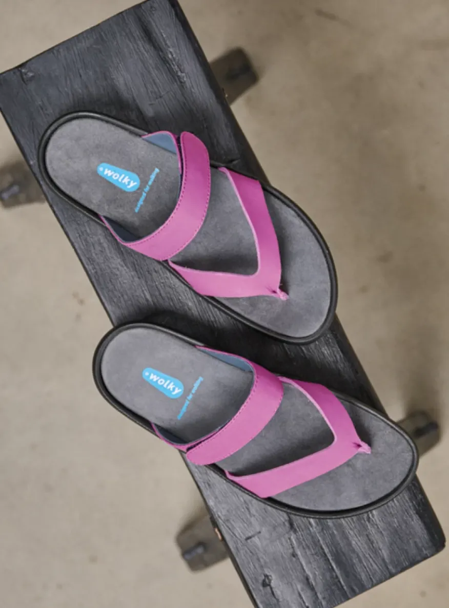 Peace - fuchsia leer