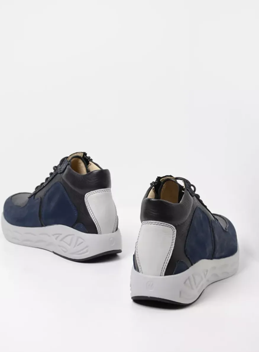 Pep S2F - denim combi stretch leer