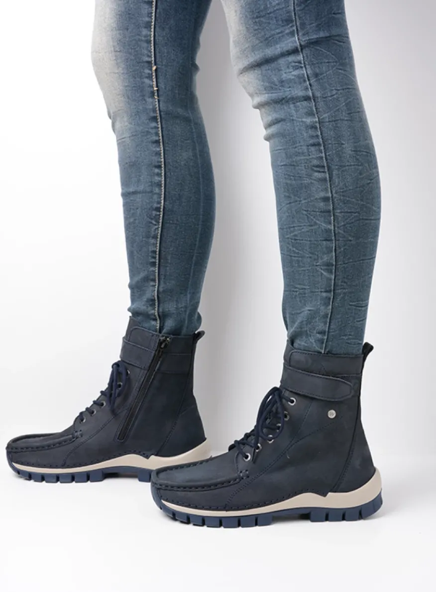 Reach - blauw nubuck