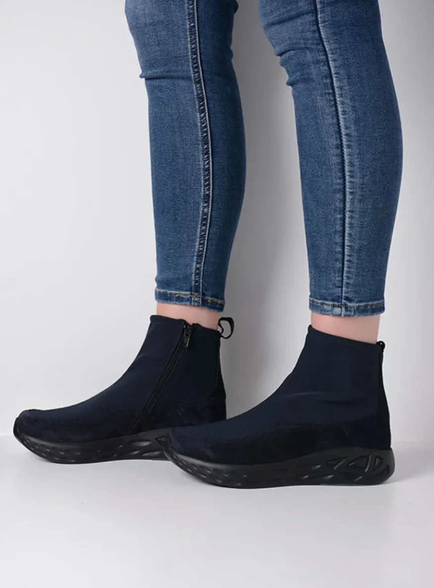 Rebound S2F - blauw stretch suede