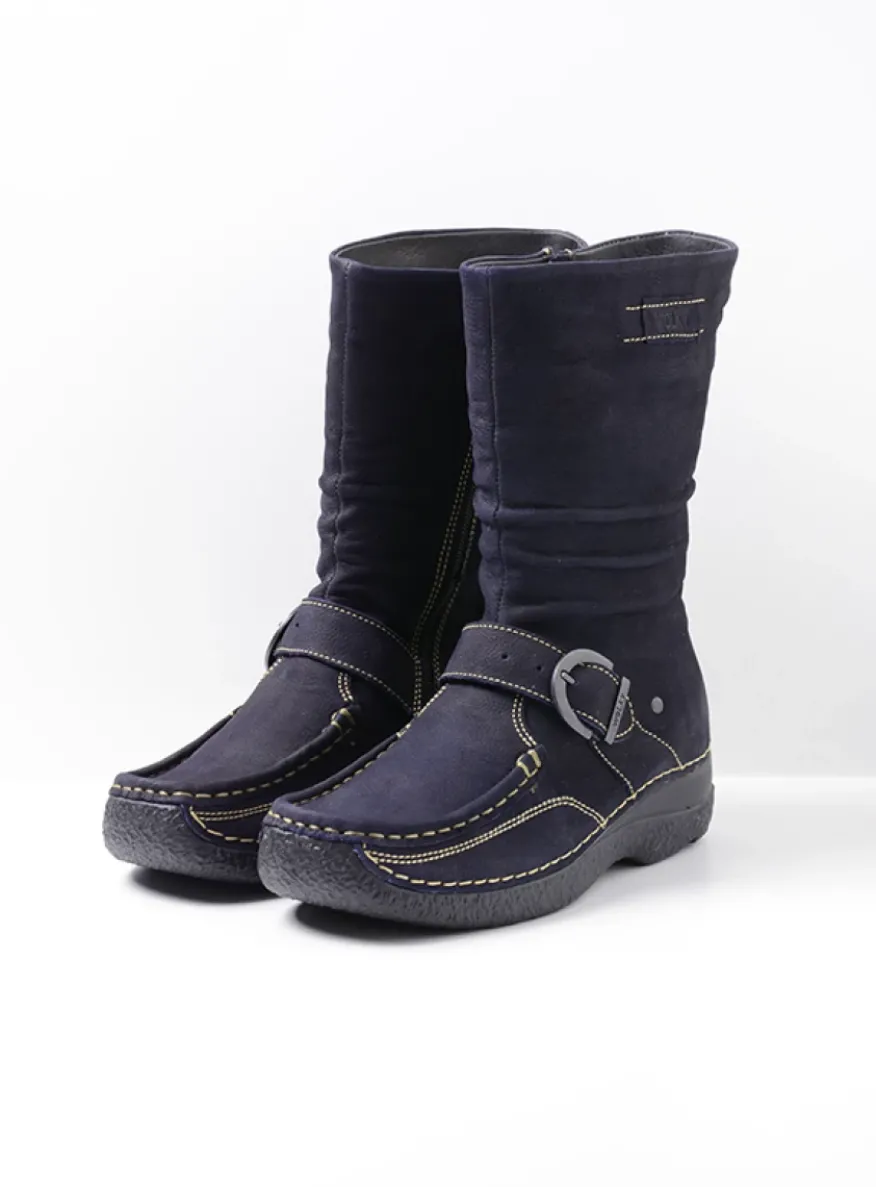 Roll Jacky - blauw nubuck