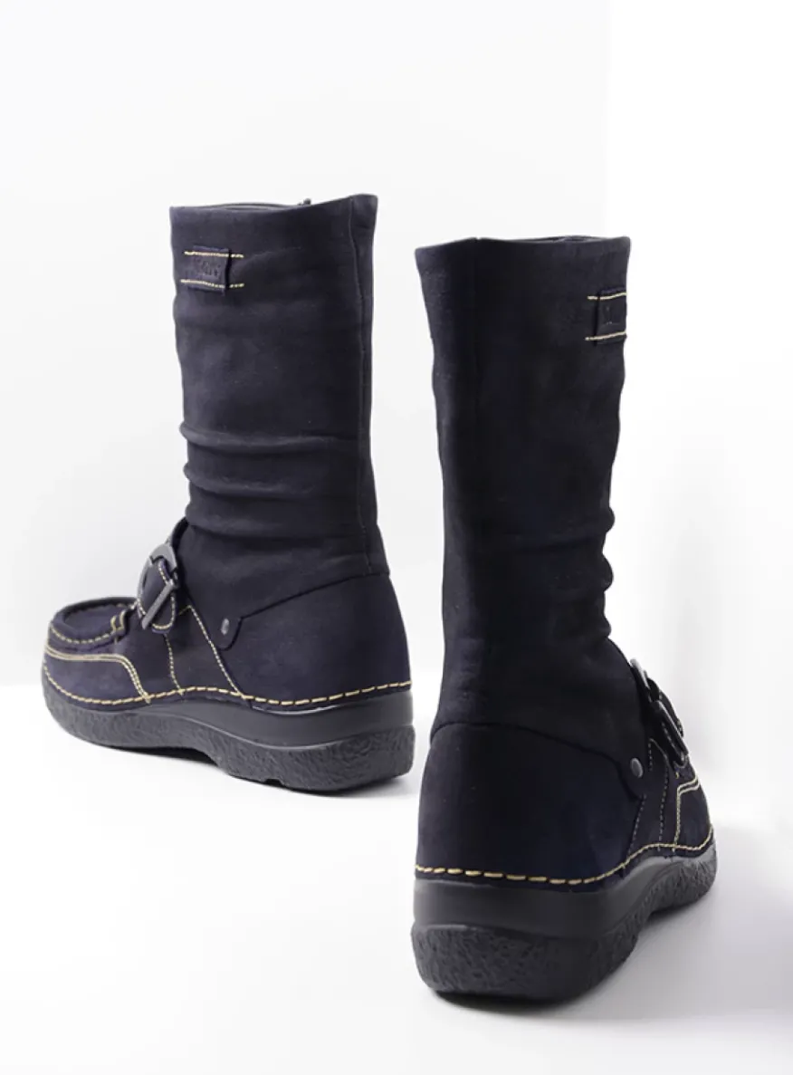 Roll Jacky - blauw nubuck