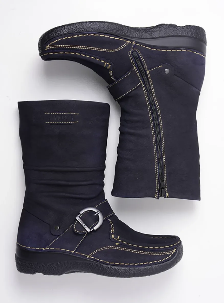 Roll Jacky - blauw nubuck