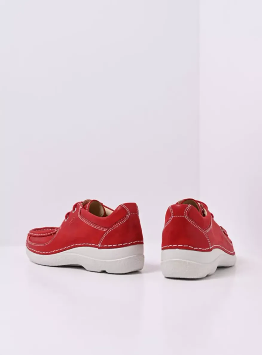 Roll Shoe - rood effectleer