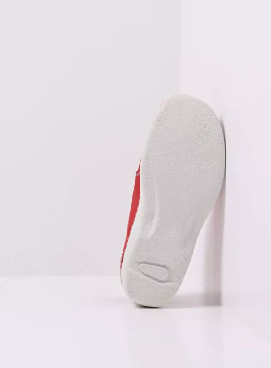 Roll Shoe - rood effectleer