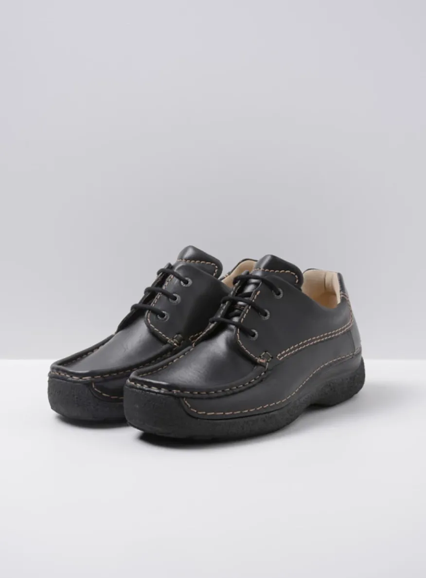 Roll Shoe Men - zwart leer