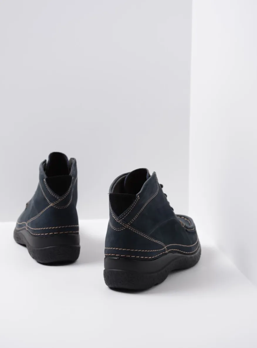 Roll Shoot - blauw nubuck