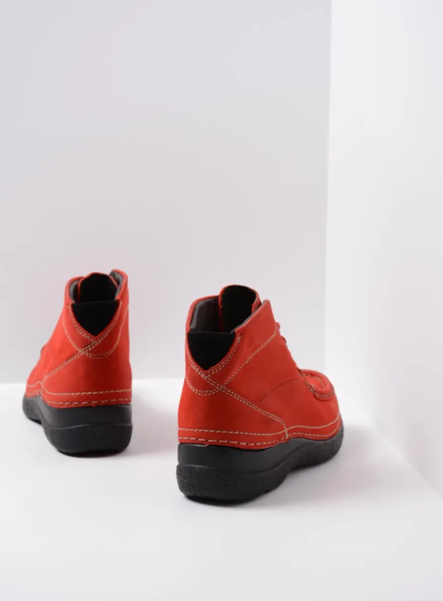 Roll Shoot - donkerrood nubuck