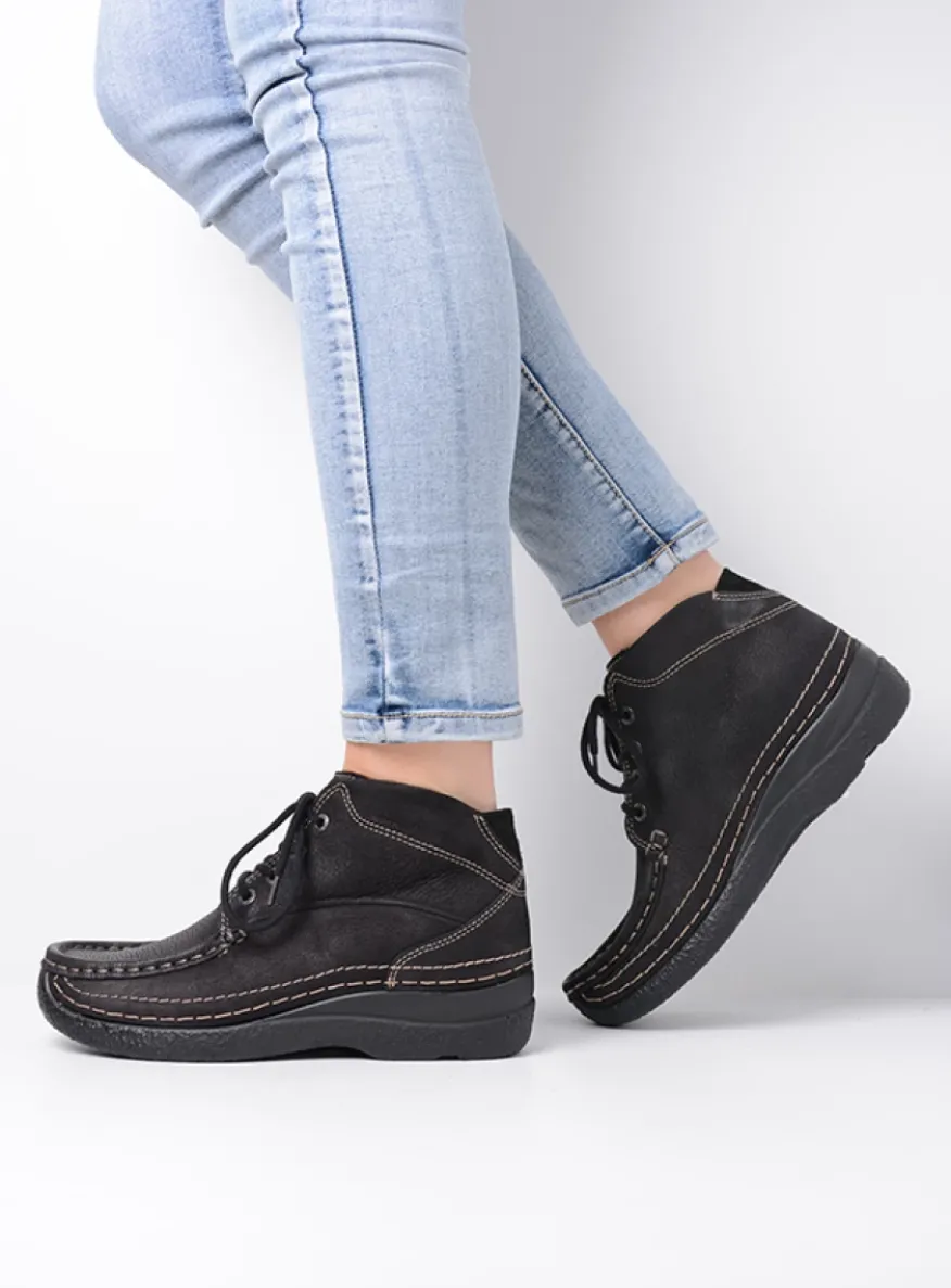 Roll Shoot - zwart nubuck