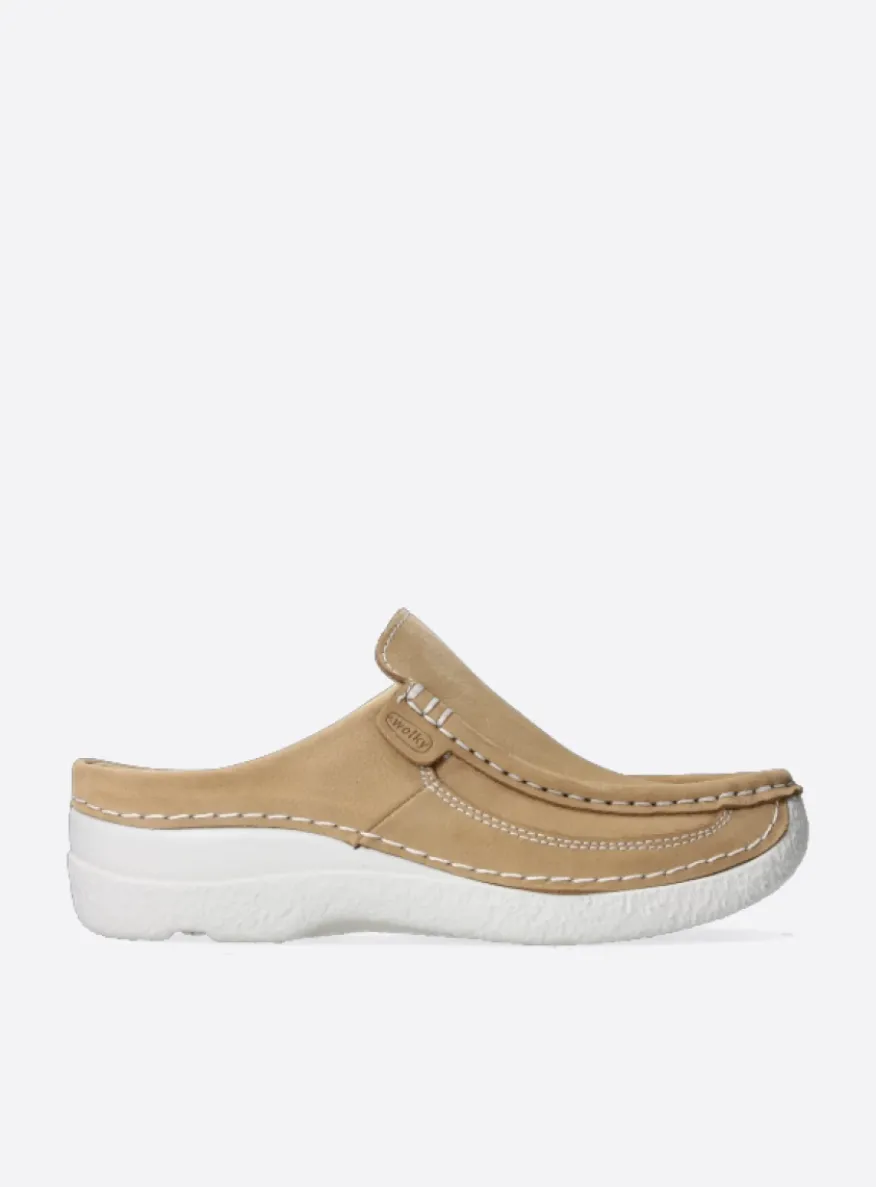 Roll Slide - beige nubuck