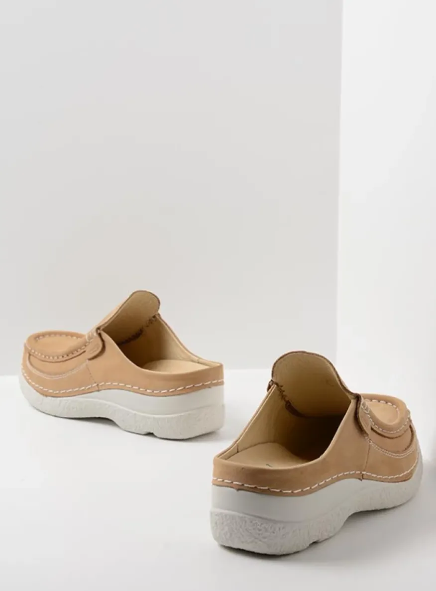 Roll Slide - beige nubuck