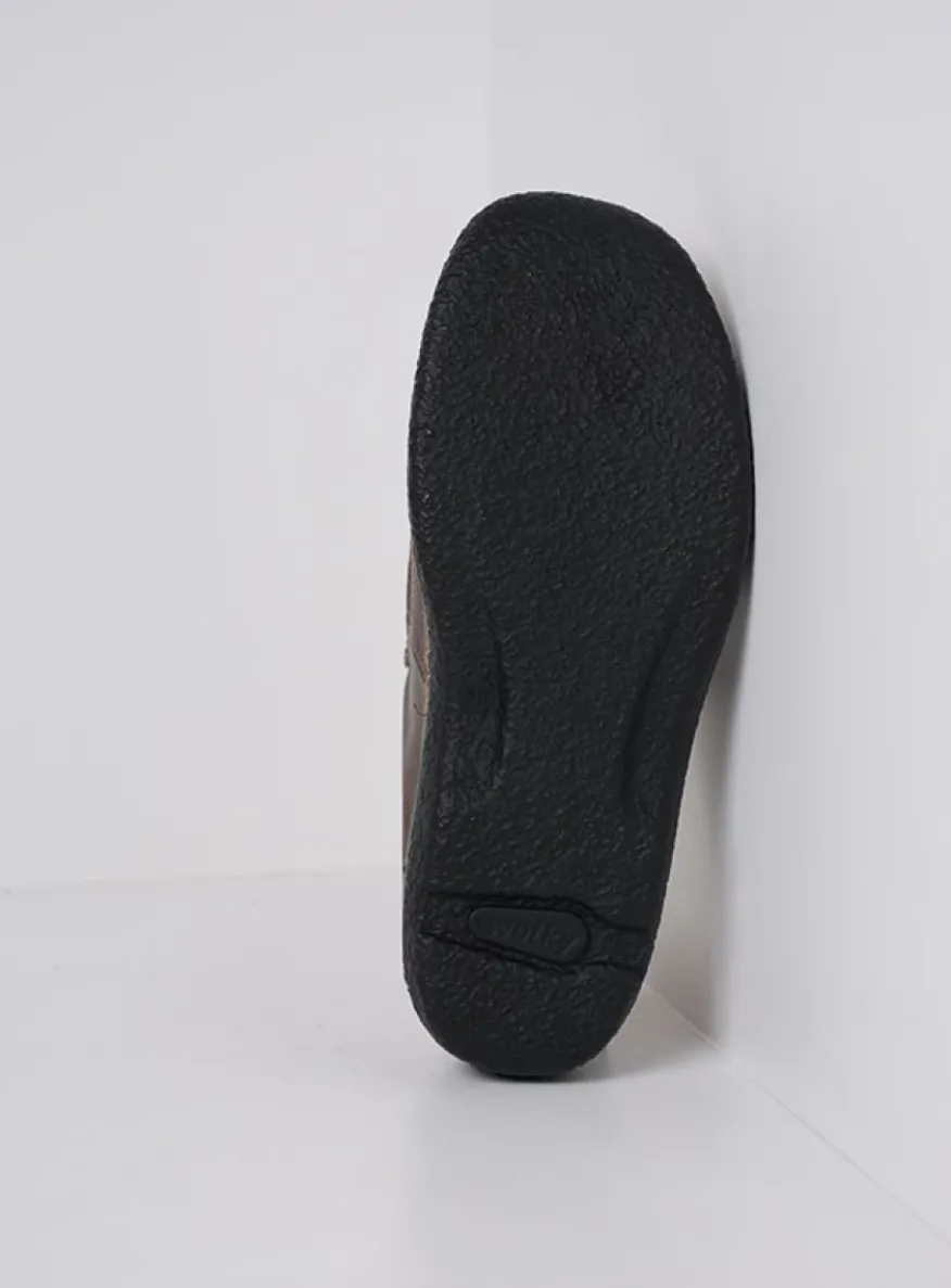 Roll Slide - brons geprint leer