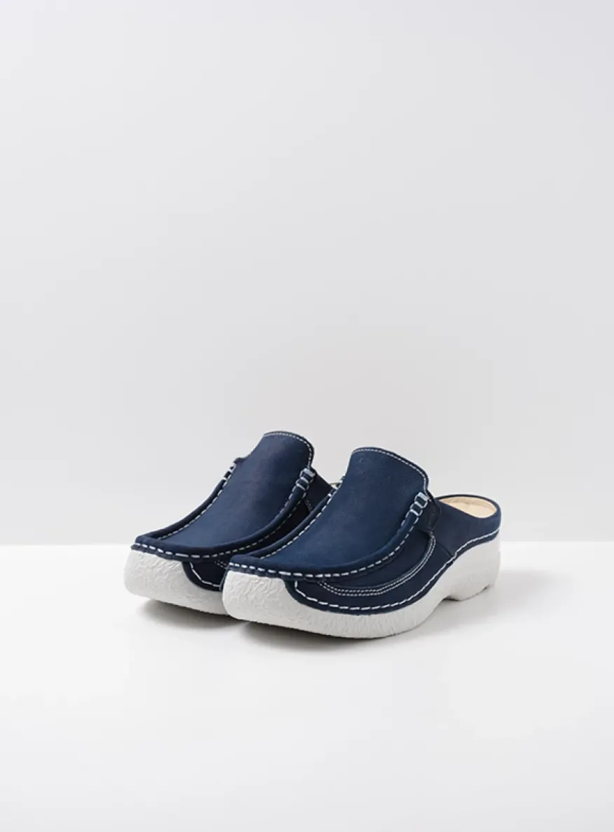 Roll Slide - denim nubuck