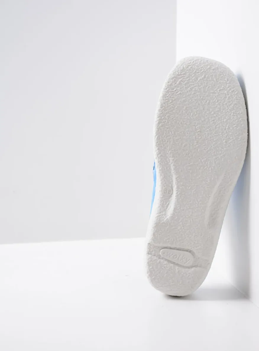 Roll Slide - hemelsblauw nubuck