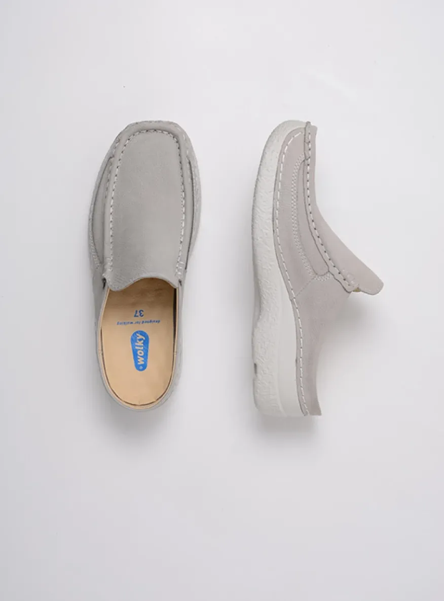 Roll Slide - lichtgrijs nubuck