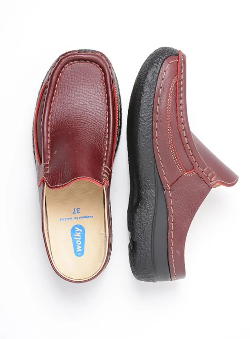 Roll Slide - rood leer