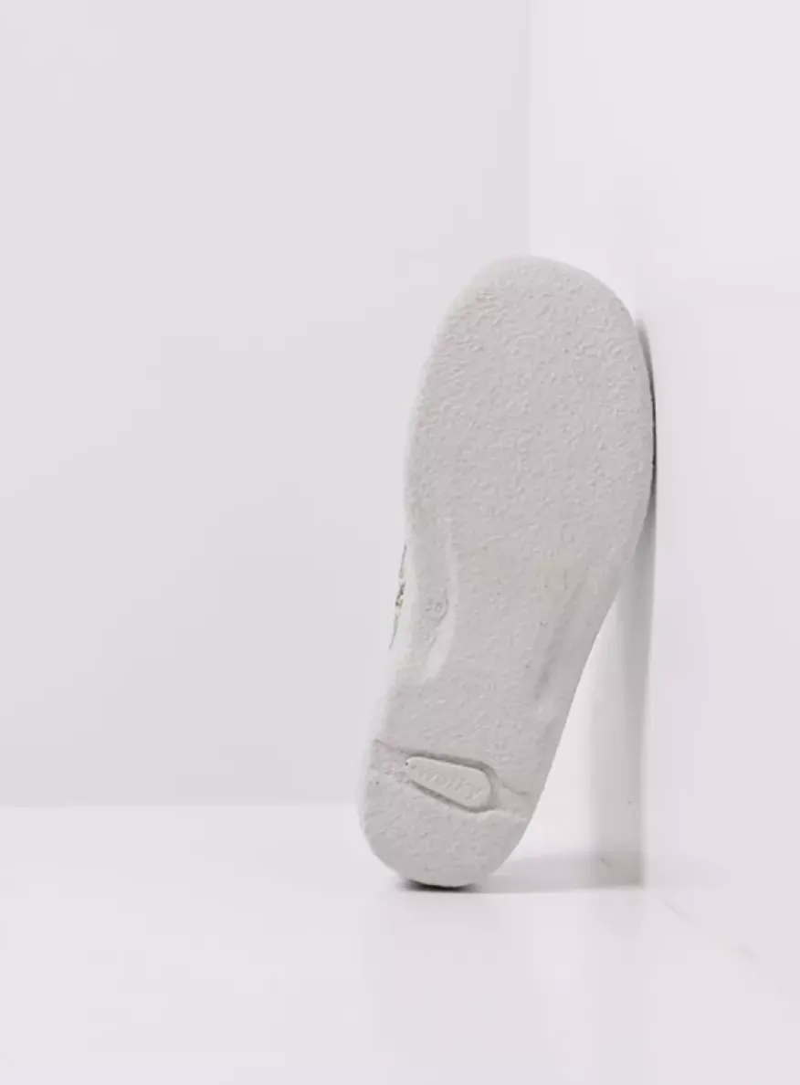 Roll Slipper - gebroken wit/groen nubuck