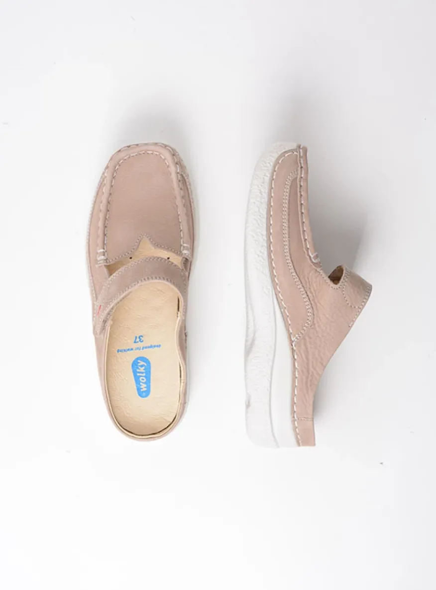 Roll Slipper - safari nubuck