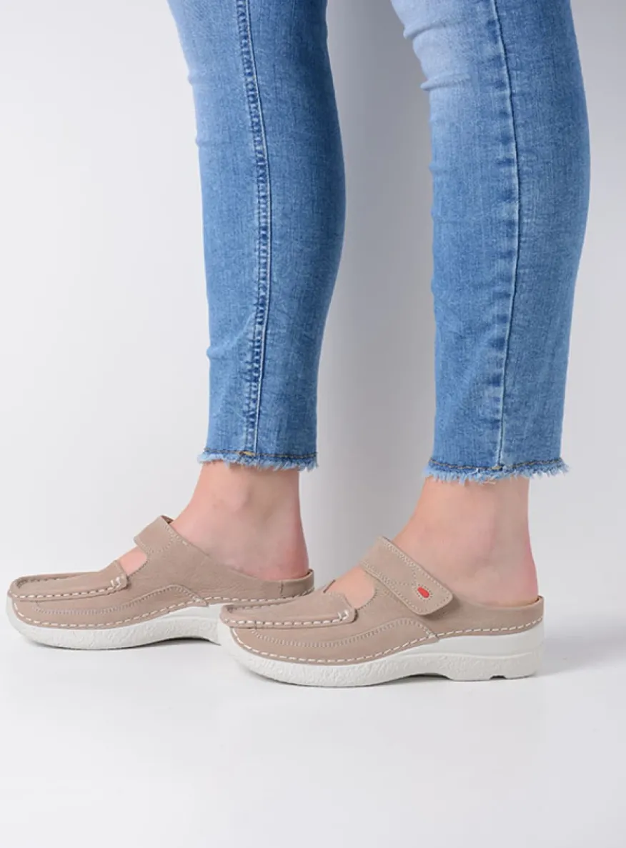 Roll Slipper - safari nubuck