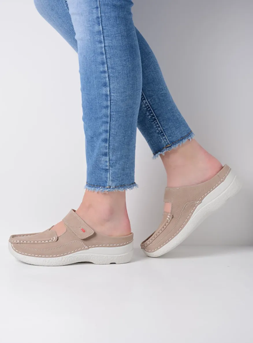 Roll Slipper - safari nubuck