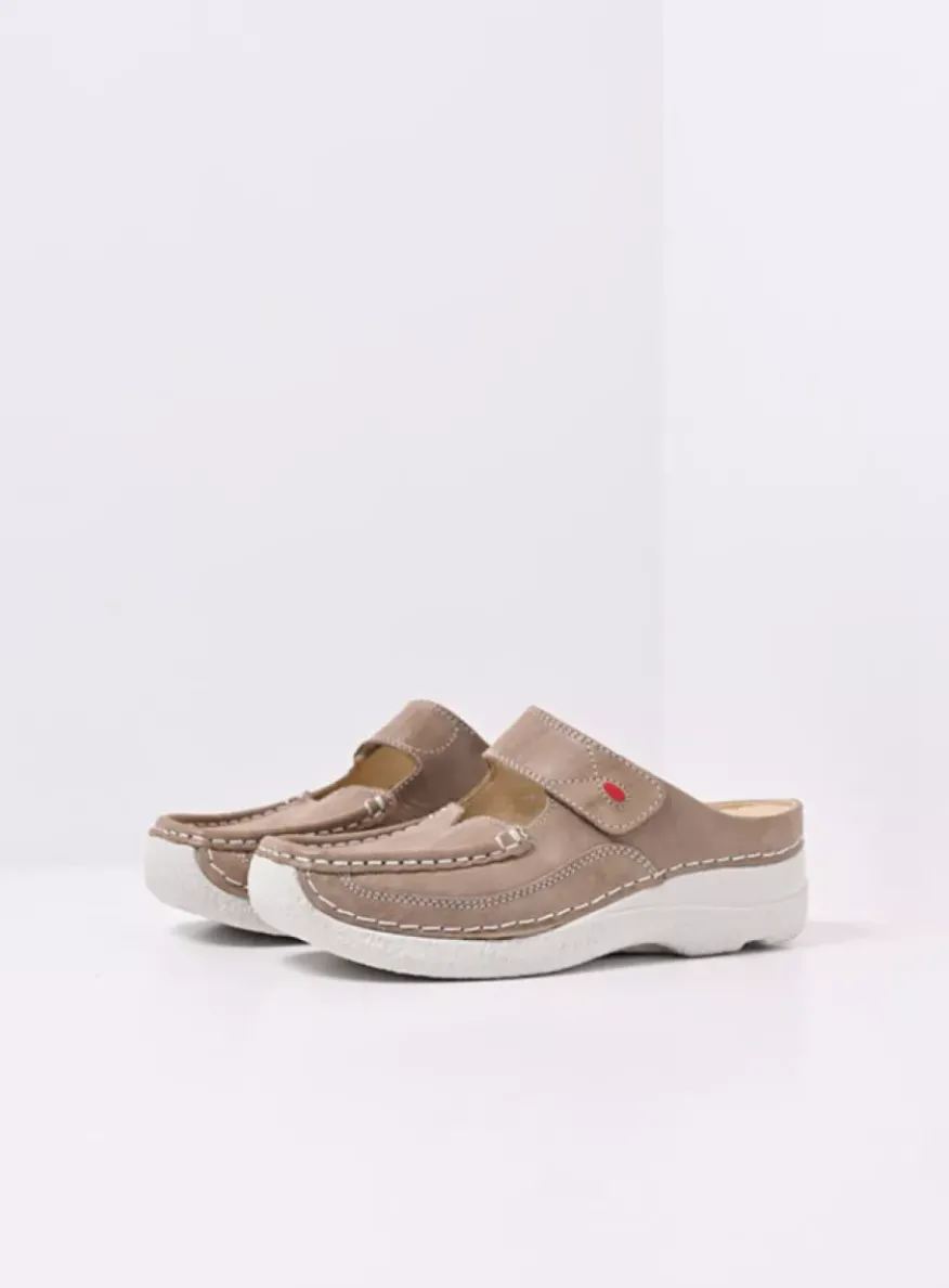 Roll Slipper - safari effectleer