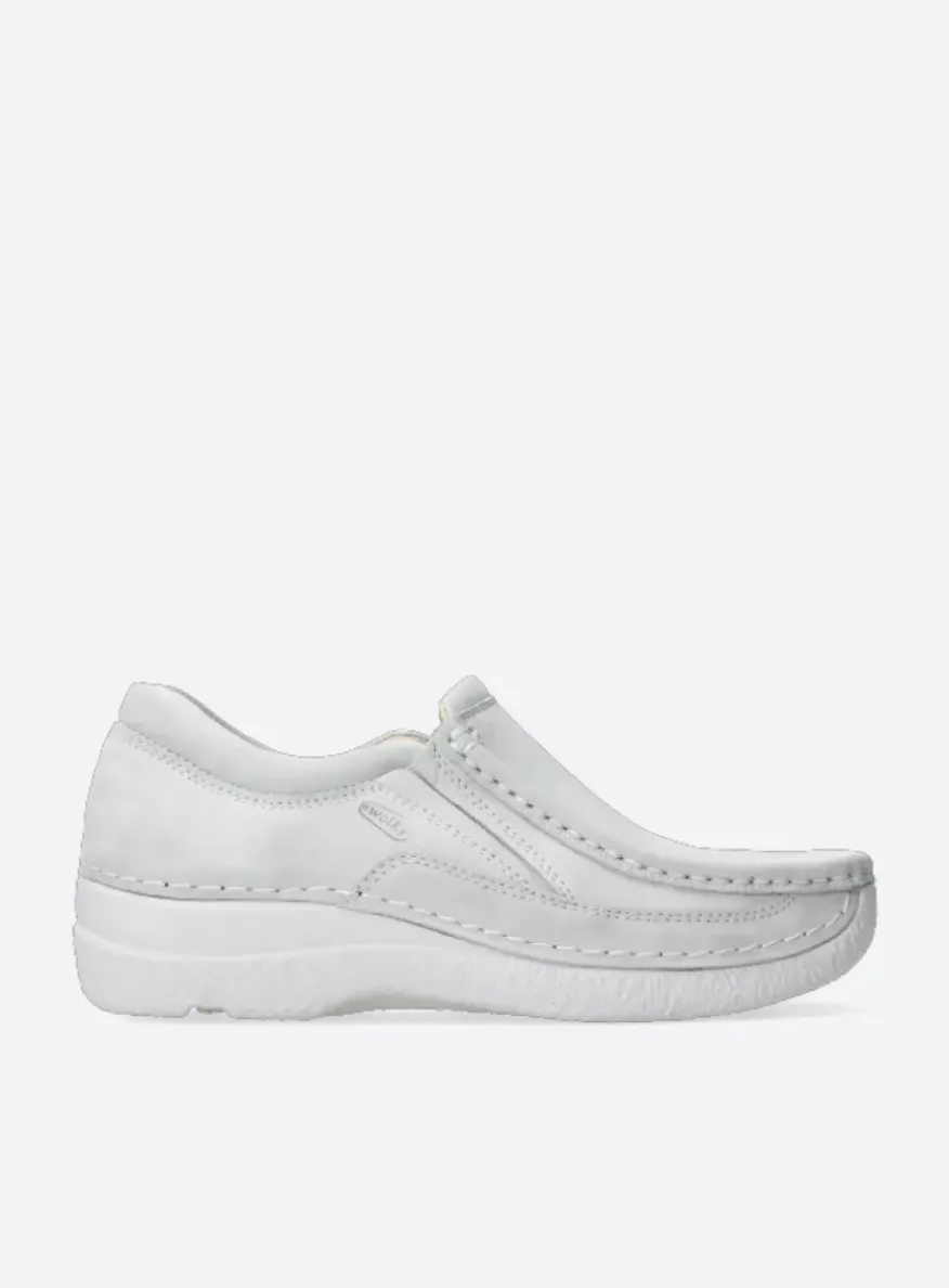 Roll Sneaker - gebroken wit effectleer