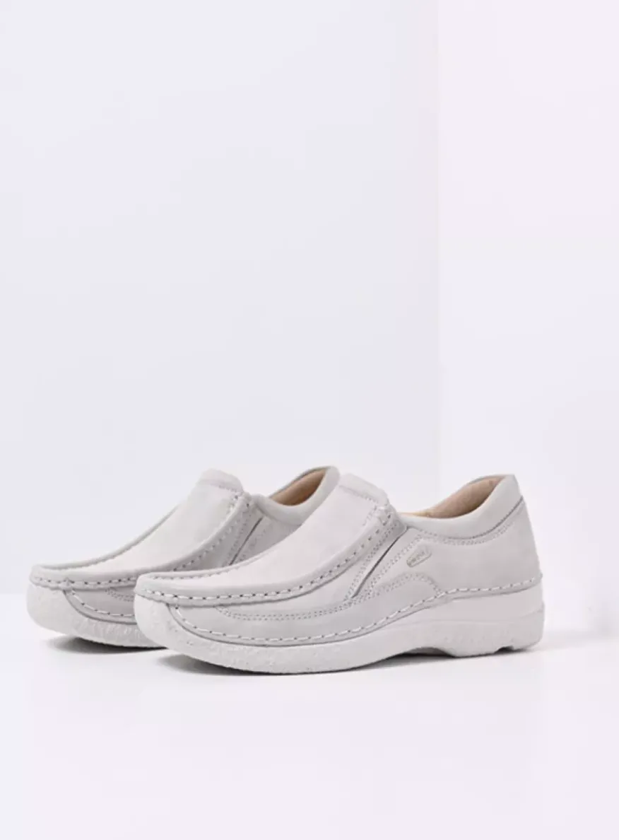 Roll Sneaker - gebroken wit effectleer