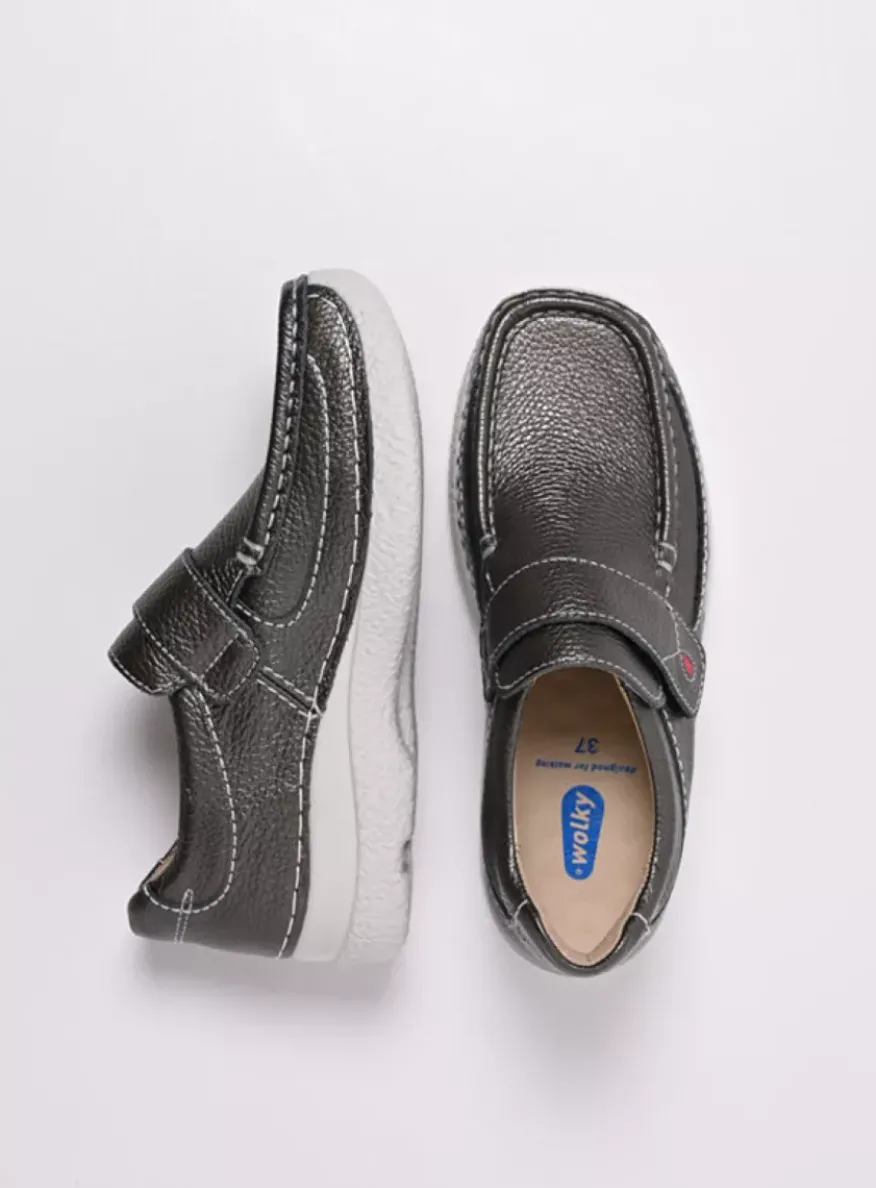 Roll Strap - antraciet leer